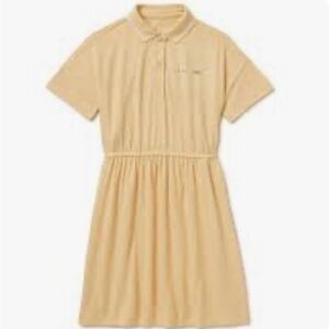 Wonder Nation Pale Yellow Polo Vent Back Casual Dress